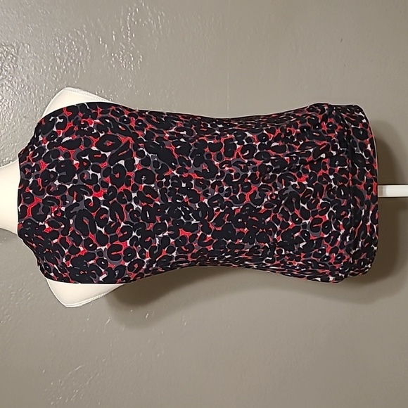 Michael Kors women's small Faux Halter Neck top SP black and red EUC - Picture 2 of 8